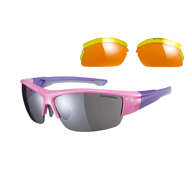 Evenlode Sport-Sonnenbrille mit austauschbaren Gläsern – Pink